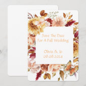 HERFST BRUILOFT ROMANTISCHE SAVE THE DATE (Voorkant / Achterkant)