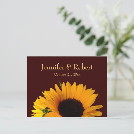 Herfst bruiloft RSVP Briefkaart (Staand voorkant)