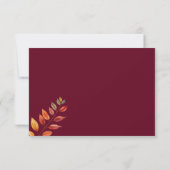 Herfst Bruiloft RSVP Kaartje (Achterkant)