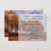 Herfst bruiloft RSVP uitnodigingen.  Herfst Landsc Kaart (Voorkant / Achterkant)