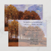 Herfst bruiloft RSVP uitnodigingen.  Herfstlandsch Kaart (Voorkant / Achterkant)
