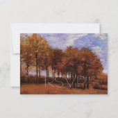 Herfst bruiloft RSVP uitnodigingen. Herfstlandsch Kaartje (Achterkant)