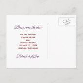 Herfst bruiloft save-the-date aankondigingskaart (Achterkant)