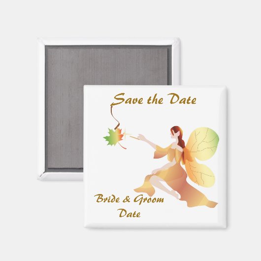 Herfst Bruiloft Save the Date Magnet (Voorkant / Achterkant)