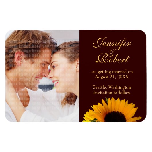 Herfst Bruiloft Save the Date Magnet Magneet (Horizontaal)