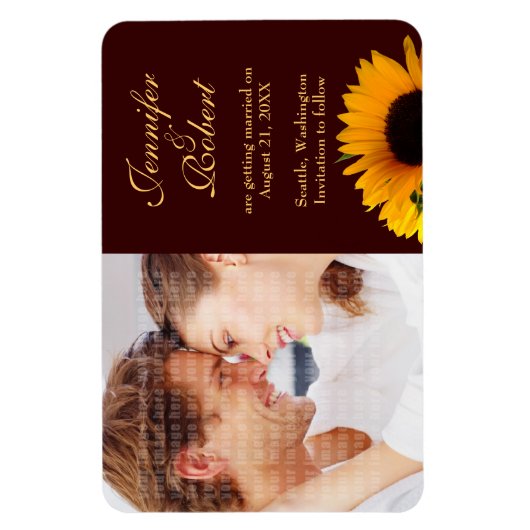 Herfst Bruiloft Save the Date Magnet Magneet (Verticaal)