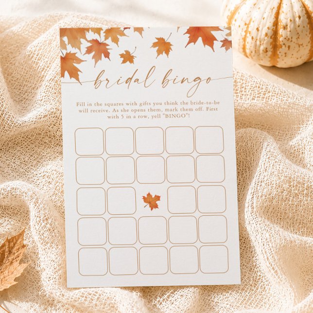 Herfst Bruiloft Shower Bingo Spel (Creator heeft geüpload)