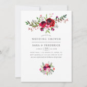 Herfst Bruiloft Shower Bloemen Uitnodiging (Voorkant)