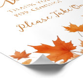 Herfst Bruiloft Shower Favoren Poster (Hoek)