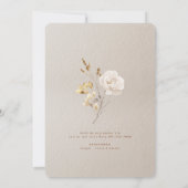 Herfst Bruiloft Shower Jurk Uitnodiging met Bloeme (Achterkant)