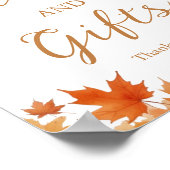 Herfst Bruiloft Shower Kaarten en Cadeaus Poster (Hoek)