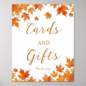 Herfst Bruiloft Shower Kaarten en Cadeaus Poster (Voorkant)