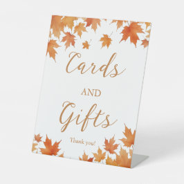 Herfst Bruiloft Shower Kaarten en Cadeaus Reclamebord Met Voetstuk