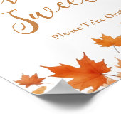 Herfst Bruiloft Shower Liefde is Zoet Favor Poster (Hoek)