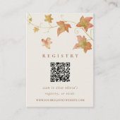 Herfst Bruiloft Shower QR Code Informatiekaartje (Voorkant)