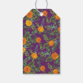 Herfst Bruiloft Sinaasappel Roos Paarse Cadeaulabel (Achterkant)