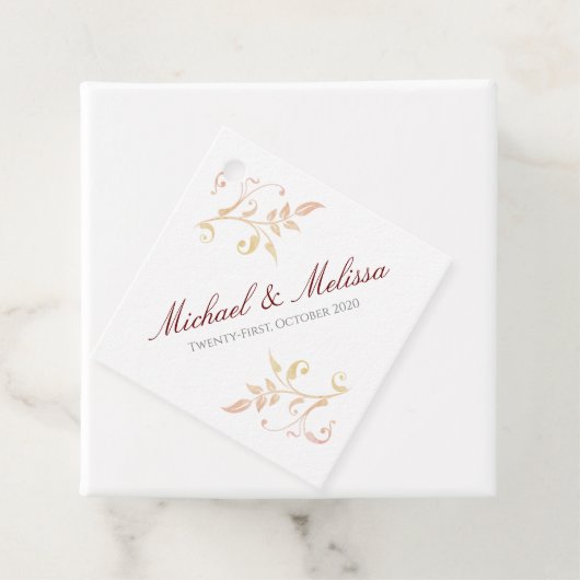 Herfst Bruiloft Spiraal Bedankjes Labels (In situ)