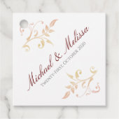 Herfst Bruiloft Spiraal Bedankjes Labels (Voorkant)