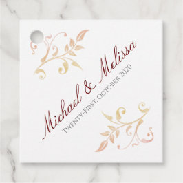 Herfst Bruiloft Spiraal Bedankjes Labels