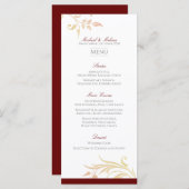 Herfst Bruiloft Spiraal Menu (Voorkant / Achterkant)