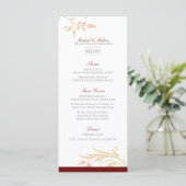 Herfst Bruiloft Spiraal Menu (Staand voorkant)