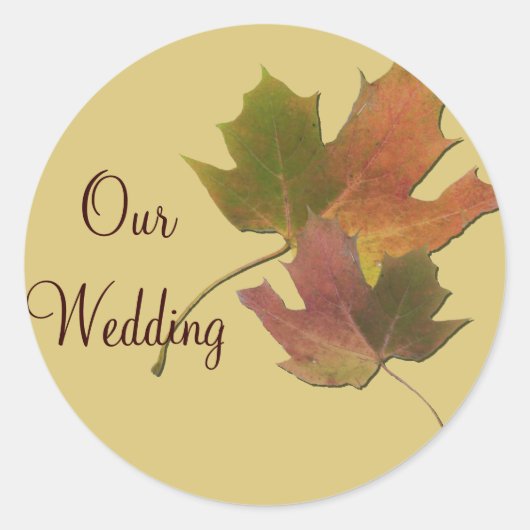 Herfst bruiloft Stickers (Voorkant)