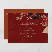 Herfst Bruiloft Suite Terracotta Bourgondië Rood Briefkaart (Voorkant / Achterkant)