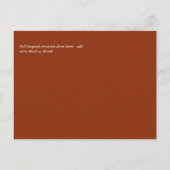 Herfst Bruiloft Suite Terracotta Bourgondië Rood Briefkaart (Achterkant)
