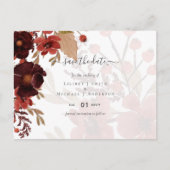 Herfst Bruiloft Suite Terracotta Bourgondië Rood Briefkaart (Voorkant)