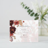 Herfst Bruiloft Suite Terracotta Bourgondië Rood Briefkaart (Staand voorkant)