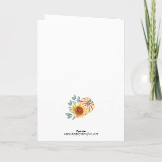 Herfst bruiloft thema foto (Achterkant)