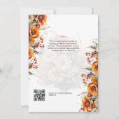 HERFST BRUILOFT THEMA | GEBRAND ORANJE  | LANDELIJ KAART (Achterkant)