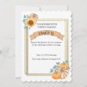 herfst bruiloft thema kaart (Voorkant)