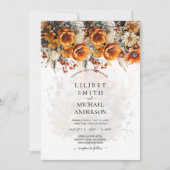 HERFST BRUILOFT THEMA | VERBRAND SINAASAPPEL | RUS KAART (Voorkant)