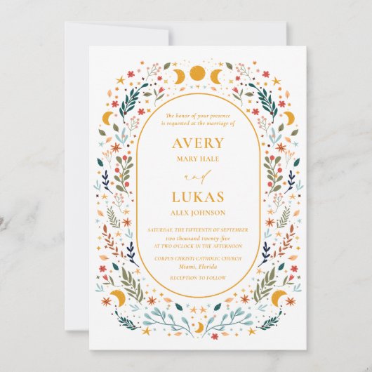 herfst bruiloft uitnodiging (Voorkant)