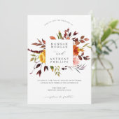 Herfst bruiloft uitnodiging (Staand voorkant)