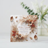 Herfst bruiloft uitnodiging herfst Halloween oogst (Staand voorkant)