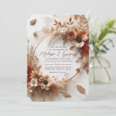 Herfst bruiloft uitnodiging herfst Halloween oogst (Staand voorkant)