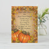 Herfst bruiloft Uitnodiging "Herfst kleuren" (Staand voorkant)