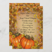 Herfst bruiloft Uitnodiging "Herfst kleuren" (Voorkant / Achterkant)
