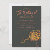 Herfst bruiloft uitnodiging met de hand geschreven (Voorkant)