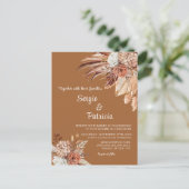 Herfst bruiloft Uitnodiging Sjabloon Briefkaart (Staand voorkant)