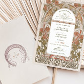 Herfst bruiloft uitnodigingen Art Nouveau door Muc