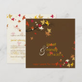 Herfst bruiloft uitnodigingen/esdoornbladeren kaart (Voorkant / Achterkant)