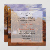 Herfst bruiloft uitnodigingen. Herfstlandschap Kaart (Voorkant / Achterkant)