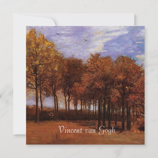 Herfst bruiloft uitnodigingen. Herfstlandschap Kaart (Achterkant)