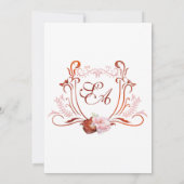 Herfst bruiloft verbrande Sinaasappel Sjabloon Kaart (Achterkant)