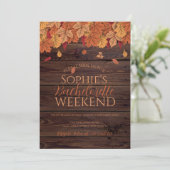 Herfst Bruiloft vrijgezellenweekend & details Kaart (Staand voorkant)
