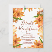 Herfst Bruiloft Waterverf Botanische Detailkaart Kaart (Voorkant)