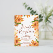Herfst Bruiloft Waterverf Botanische Detailkaart Kaart (Staand voorkant)